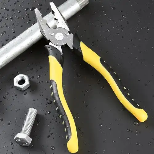 老虎钳钢丝钳斜嘴钳斜口钳尖嘴钳德国多功能电工8寸特种钢平口钳