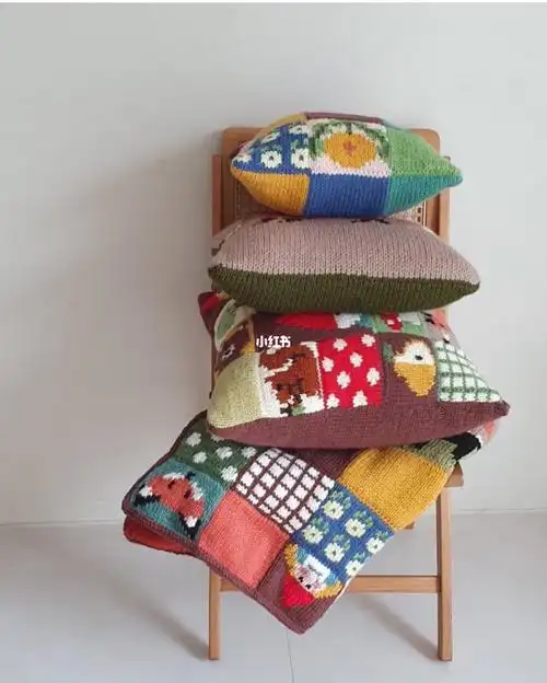 棒针编织可爱毛毯抱枕