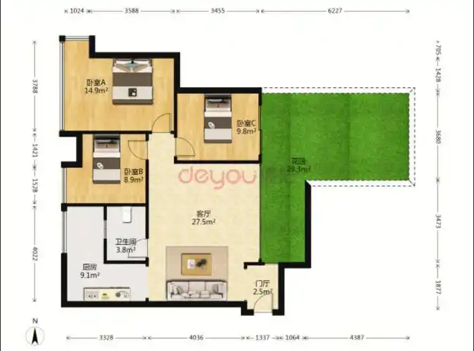 坐在自己露台喝喝下午茶