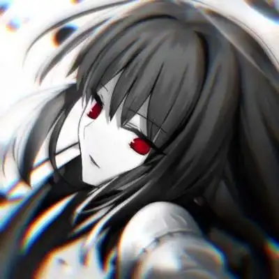 黑化头像女生血瞳 病娇二次元女生头像