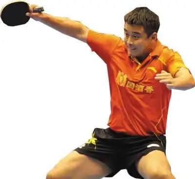 王皓在比赛中.杨大伟摄