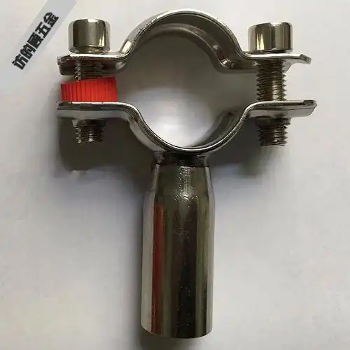 304不锈钢焊接管支架管道固定支撑架管夹水管托架管子夹3041519l50mm