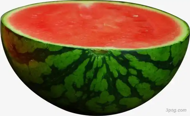 半个无籽西瓜png素材透明免抠图片-其他元素