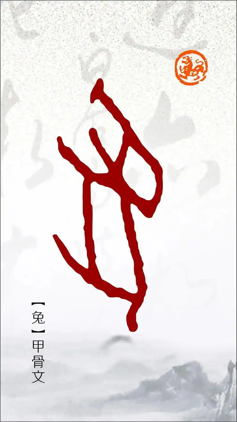 兔,象形字,动物,十二生肖之一;甲骨文像一只坐着 - 抖音