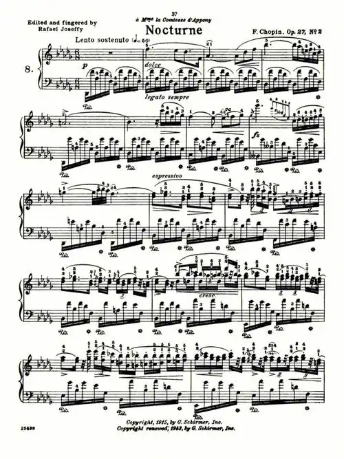 降d大调夜曲op27no2肖邦