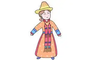 鄂伦春族卡通人物简笔画