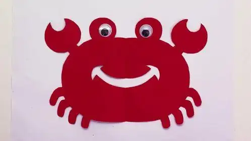 儿歌多多创意手工画,小螃蟹剪纸,趣味剪纸游戏,带着宝宝一起来