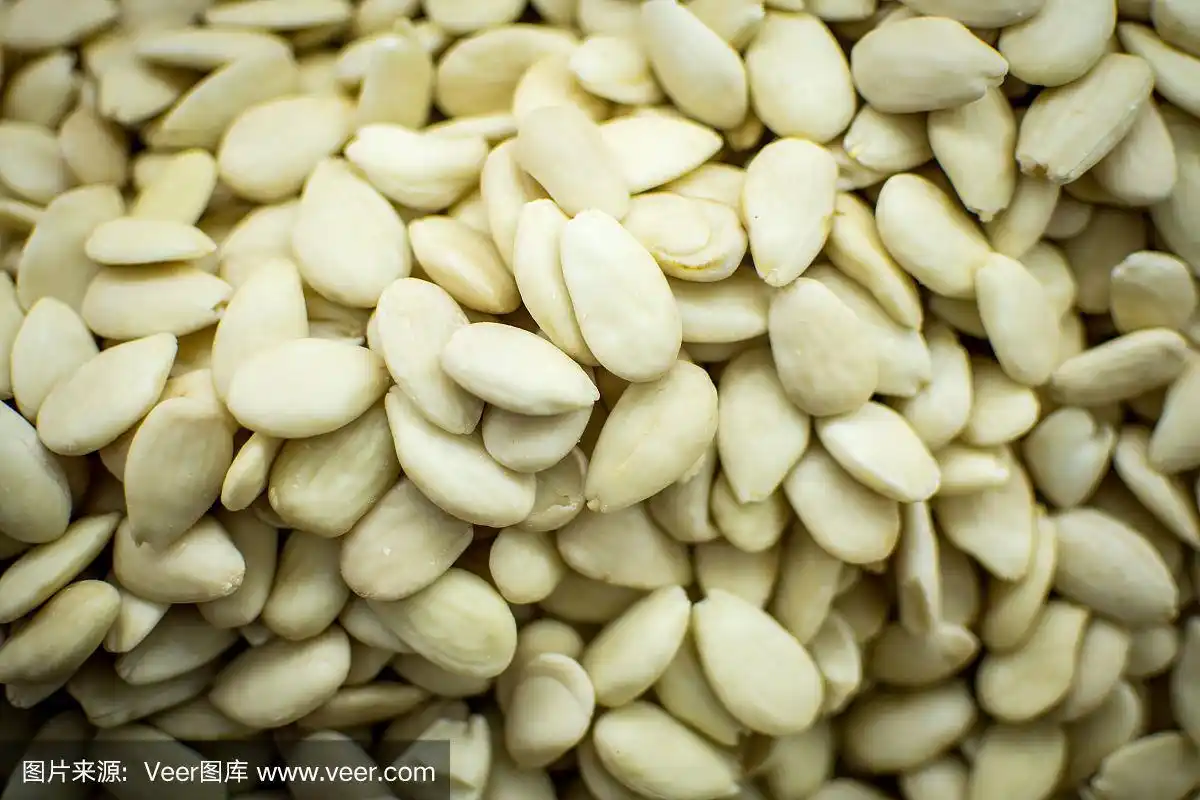 去皮的白杏仁.素食.