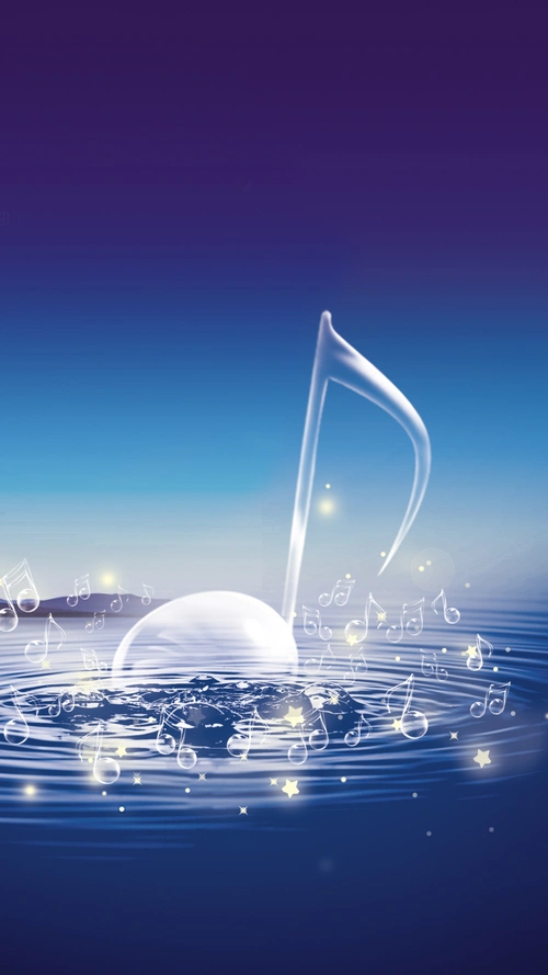 简约音乐符号psd分层h5背景素材