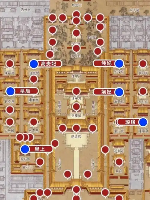 除了延禧宫,还带火了一票"后宫",分别位于东六宫和西六宫:但由于晚清