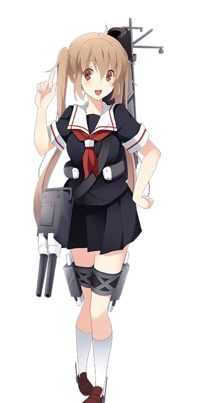 可爱的双马尾舰娘,白露级驱逐舰三号舰村雨美图分享