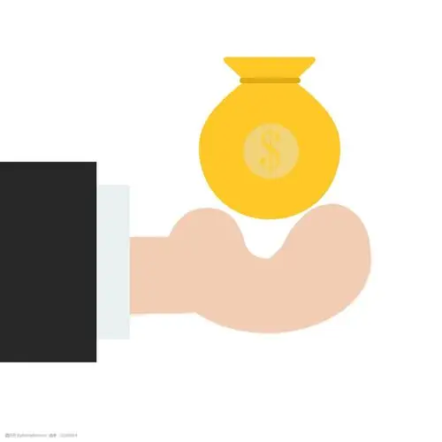 彩色扁平化金钱元素 彩色 扁平化 金钱 符号 矢量图 钱袋子 手掌 卡通