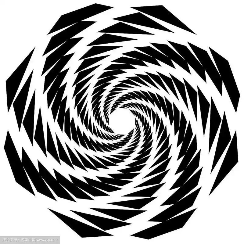 圆形旋转旋涡元素图案