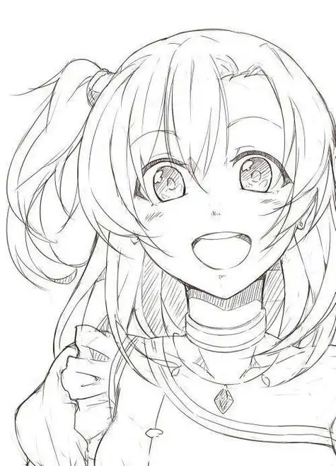 美少女简笔画黑白色的百度知道卡通人物简笔图漫画人物图片女孩手绘