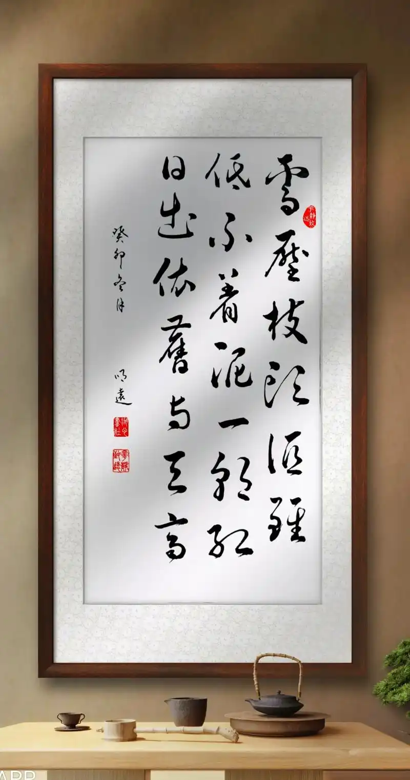 【咏竹·朱元璋】雪压枝头低,虽低不着泥,一朝红日出,依旧与天 - 抖音