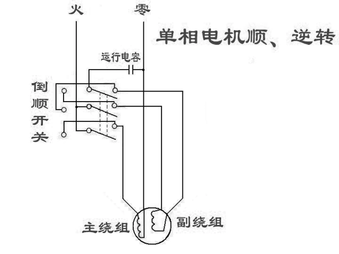 单相电机正反转接线