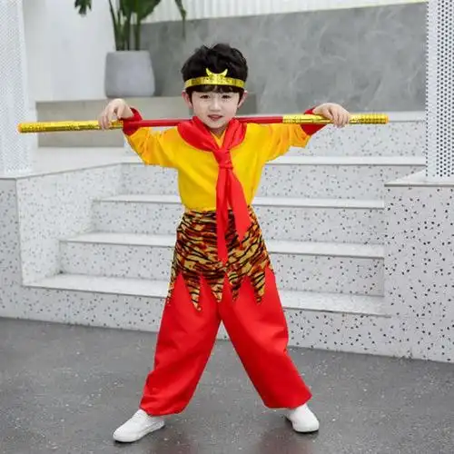 儿童孙悟空衣服全套齐天大圣美猴王服装猴子演出服西游记孙行者服