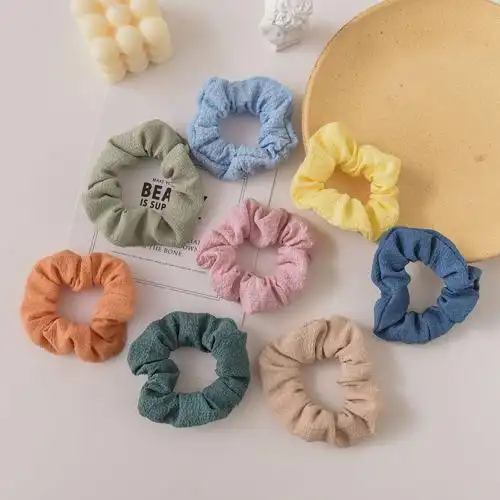 新款简约纯色日韩猪大肠发圈 小清新韩版女生头饰is少女可爱发绳