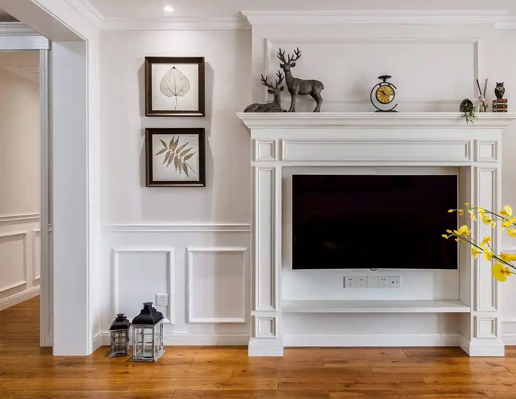 美式风格三居电视背景墙装修设计效果图