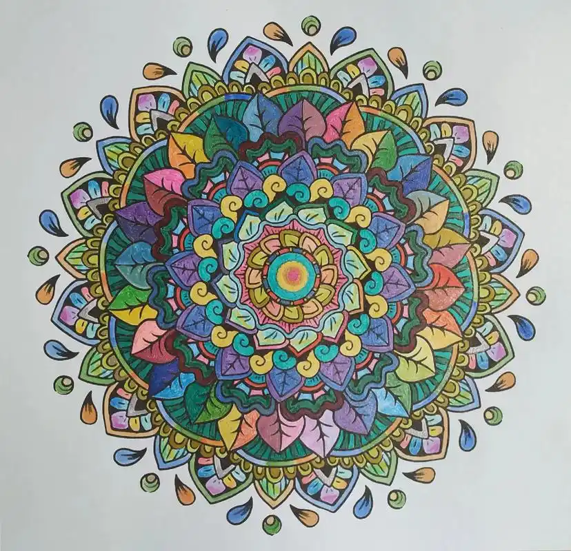 曼陀罗涂色 - 菲菲宁 - 抖音