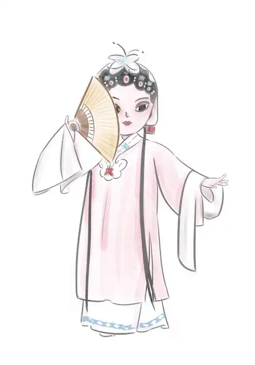 人体概括速写练习昆曲演员