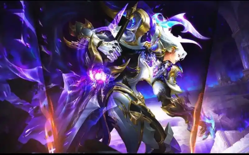 王者荣耀: 挥舞圣剑,迎击黑暗~#铠银白咏叹调皮肤 #铠荣耀典藏皮肤