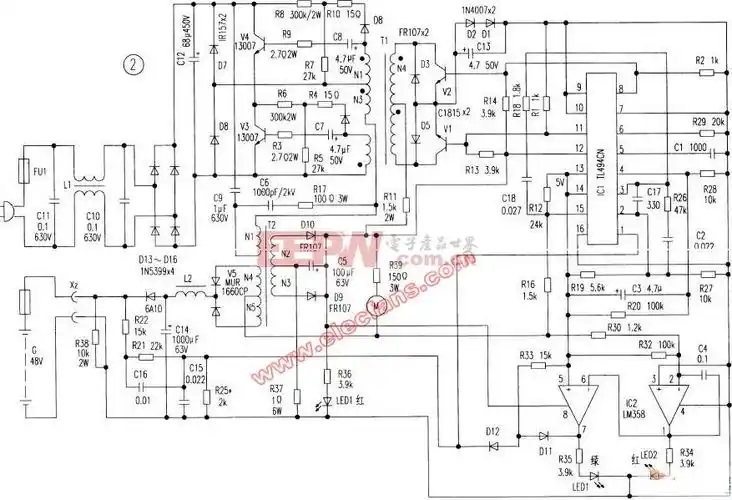 48v充电器电路图