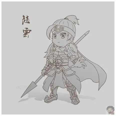 三国赵云简笔画教程王者荣耀赵云怎么画简笔画q版古代赵子龙简笔画