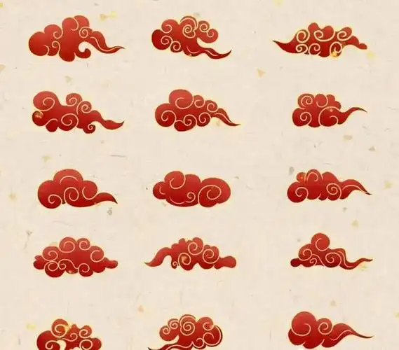 素材| 500朵-古风祥云花纹参考~!