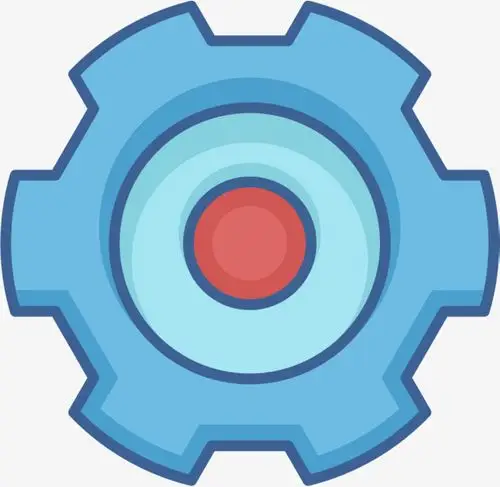 简约卡通风格圆形齿轮装饰效果图标元素