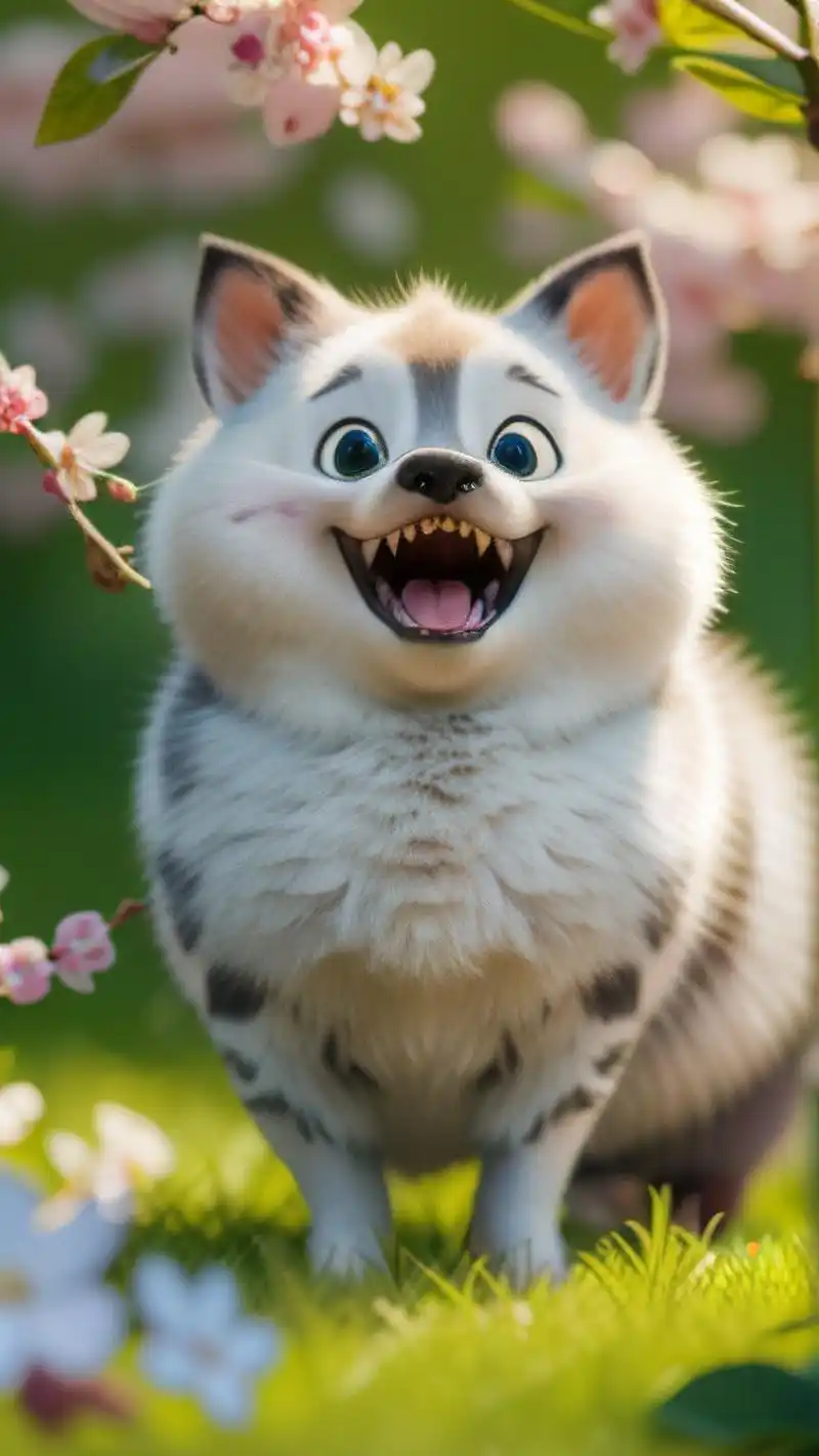 可爱呆萌卡通壁纸🌸,仿佛置身于梅花丛中🌺