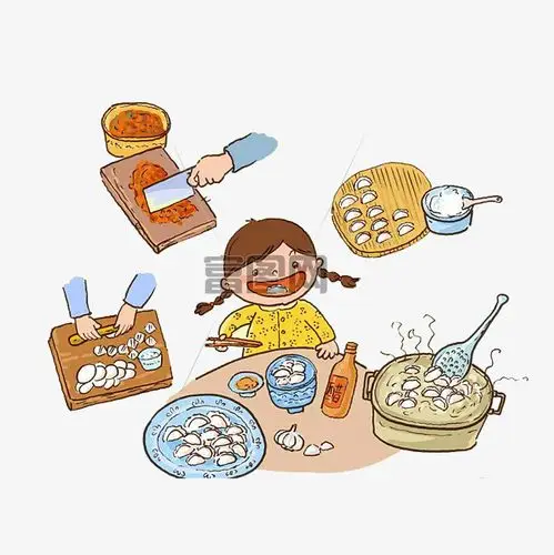 包饺子过程图