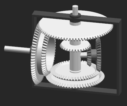简单的齿轮副运动仿真