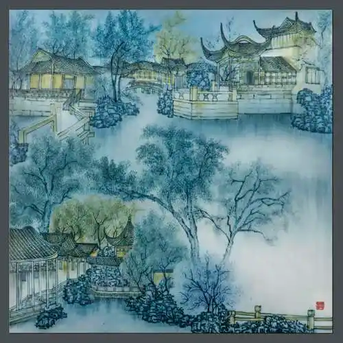 《苏州园林  拙政园》(夏)规格80厘米方