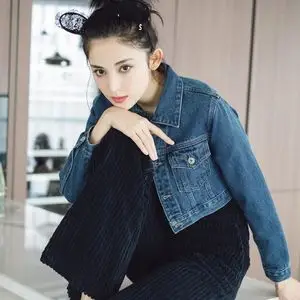 明星古力娜扎衣服同款2020年新款秋季上衣女ins气质宽松牛仔外套