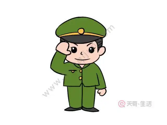 敬礼的军人q版简笔画q版士兵头像简笔画雷锋帽简笔画q版雷锋的简笔画