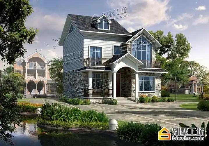 二层半带阁楼的农村别墅设计效果图,这套框架结构的怎么样?