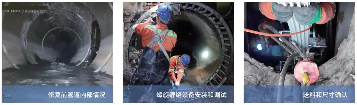 管道非开挖修复工艺之螺旋缠绕法修复技术