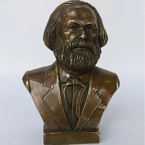 厂家供应 铜雕马克思半身像 中西方人物铜像 马克思胸像ftds-311