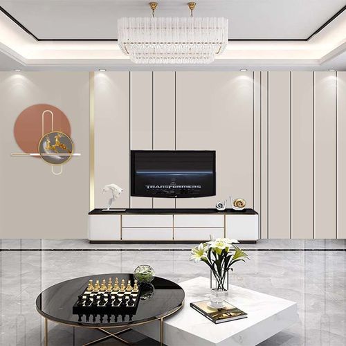 客厅背景墙贴条2022新款电视机背景墙贴现代简约线条轻奢麋鹿装饰客厅