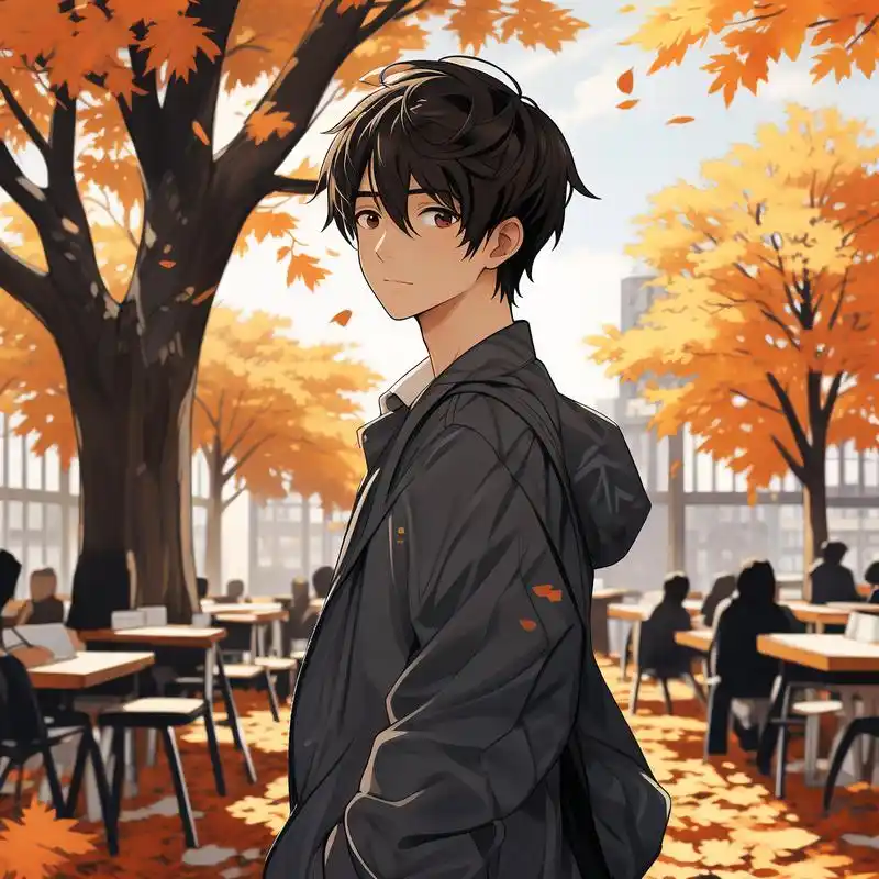 遗憾之美:漫画风男生暗恋头像 在青春的校园里,总有些未曾说出口的