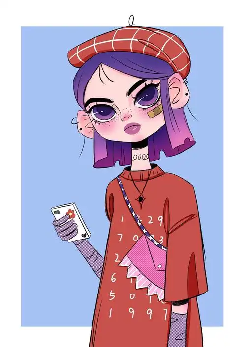 欧美卡通人物插画