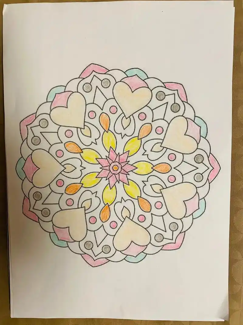 曼陀罗心理绘画技术～ #希望这个秋天爱与好运同在 - 抖音