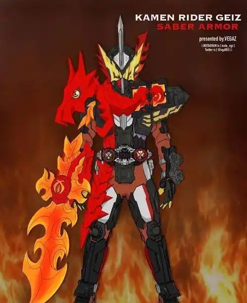 原创粉丝自制假面骑士时王saber装甲毫无违和感比原版更带感