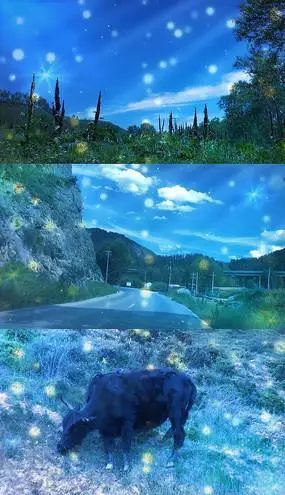 歌曲天边舞台背景视频