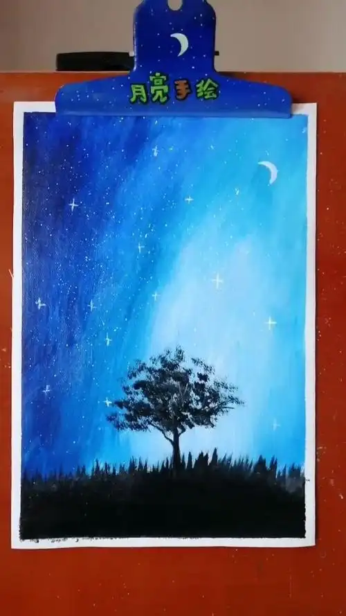 简单好画的星空图