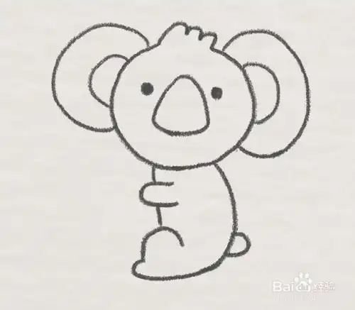 爬树的考拉熊怎么画