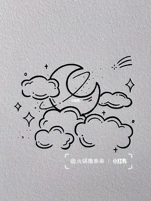 每天一个可爱简笔画113附过程ins简风ins风黑白简笔画温柔的人一定会