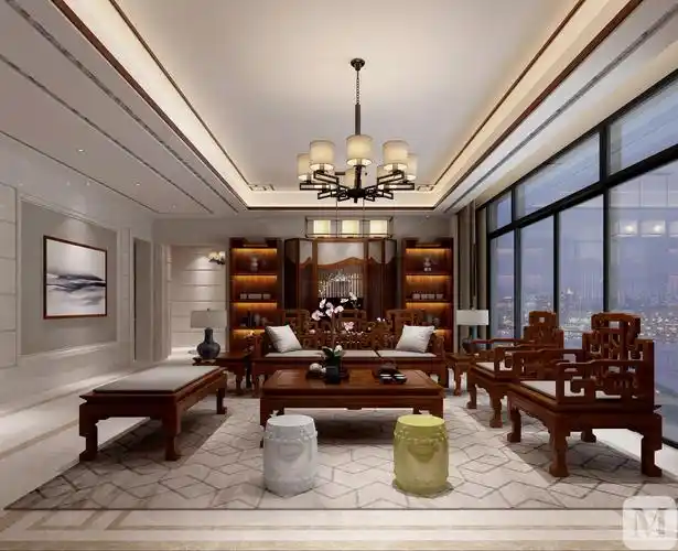 8万130㎡中式四房装修格调高雅 简朴优美-红星美凯龙家装效果图