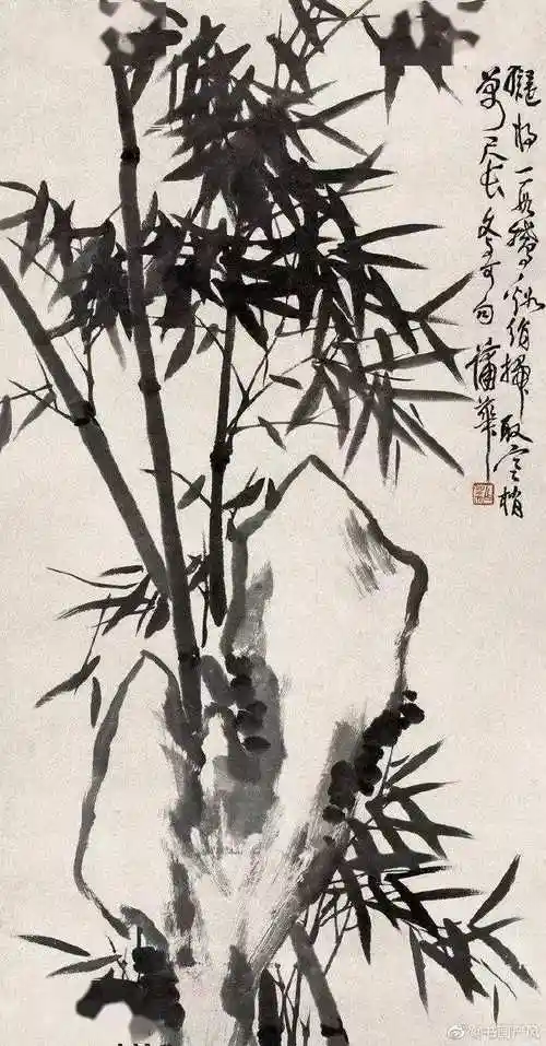 清代 蒲华 竹子国画作品.